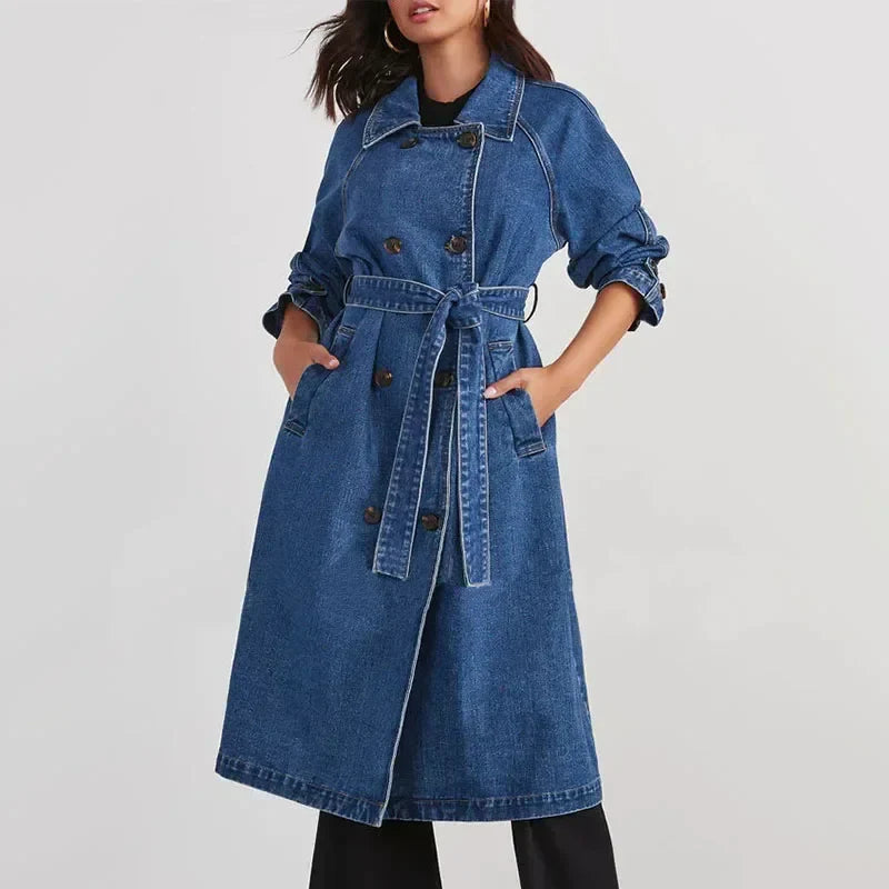 Adrian Denim Trench Coat – Ashlyn Lane