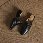Maribel Genuine Leather Mules