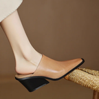 Audrey Genuine Leather Slip-On Mule