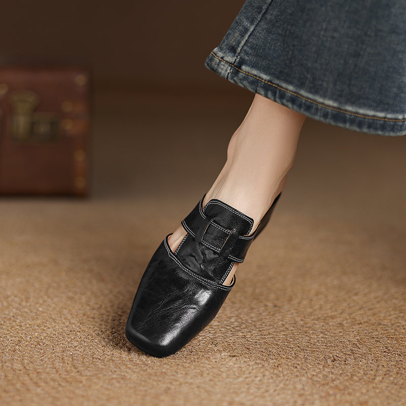 Maribel Genuine Leather Mules