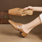 Maribel Genuine Leather Mules