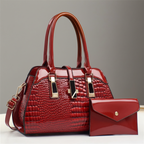 Verona Croc Handbag Set