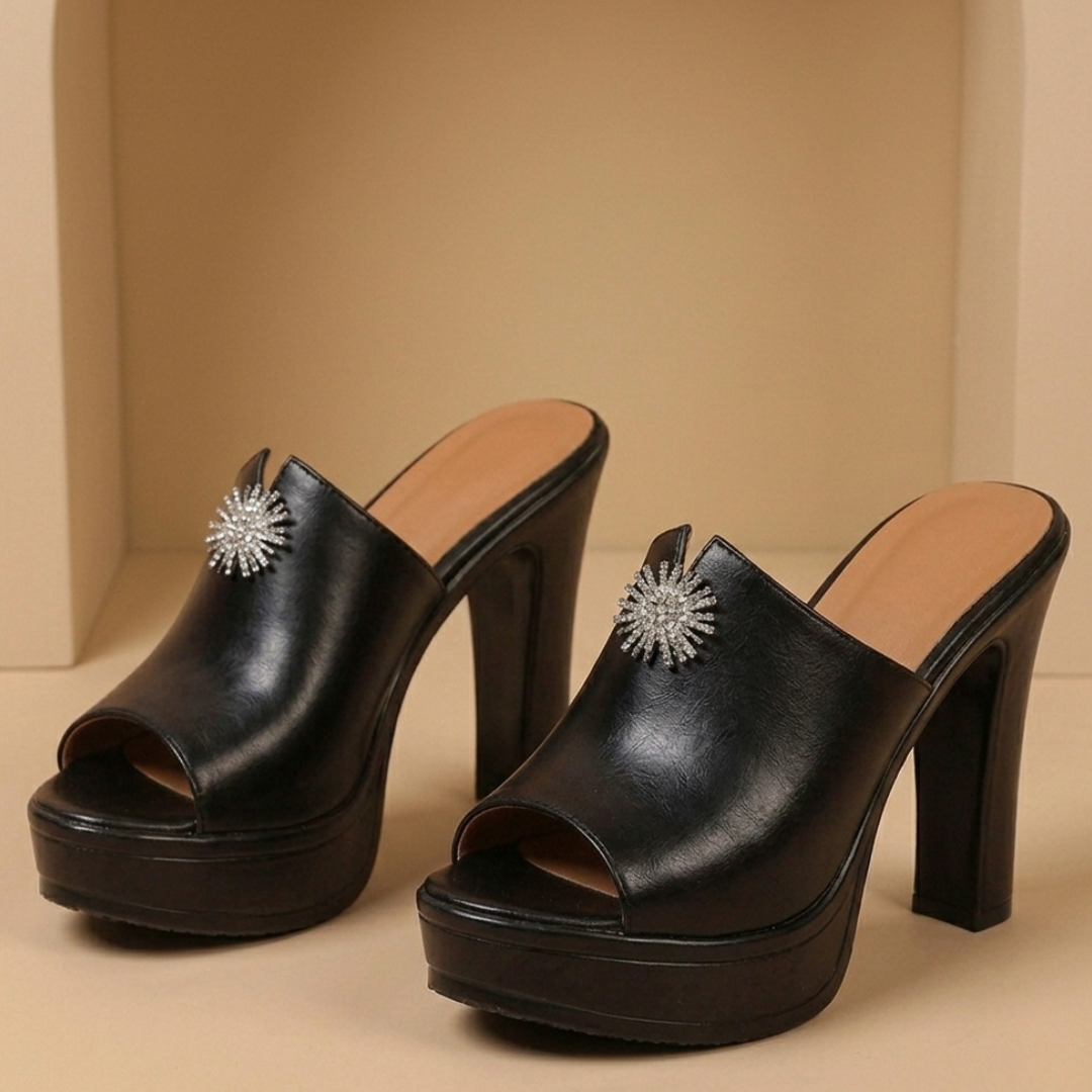 Rhinestone Starburst Heel