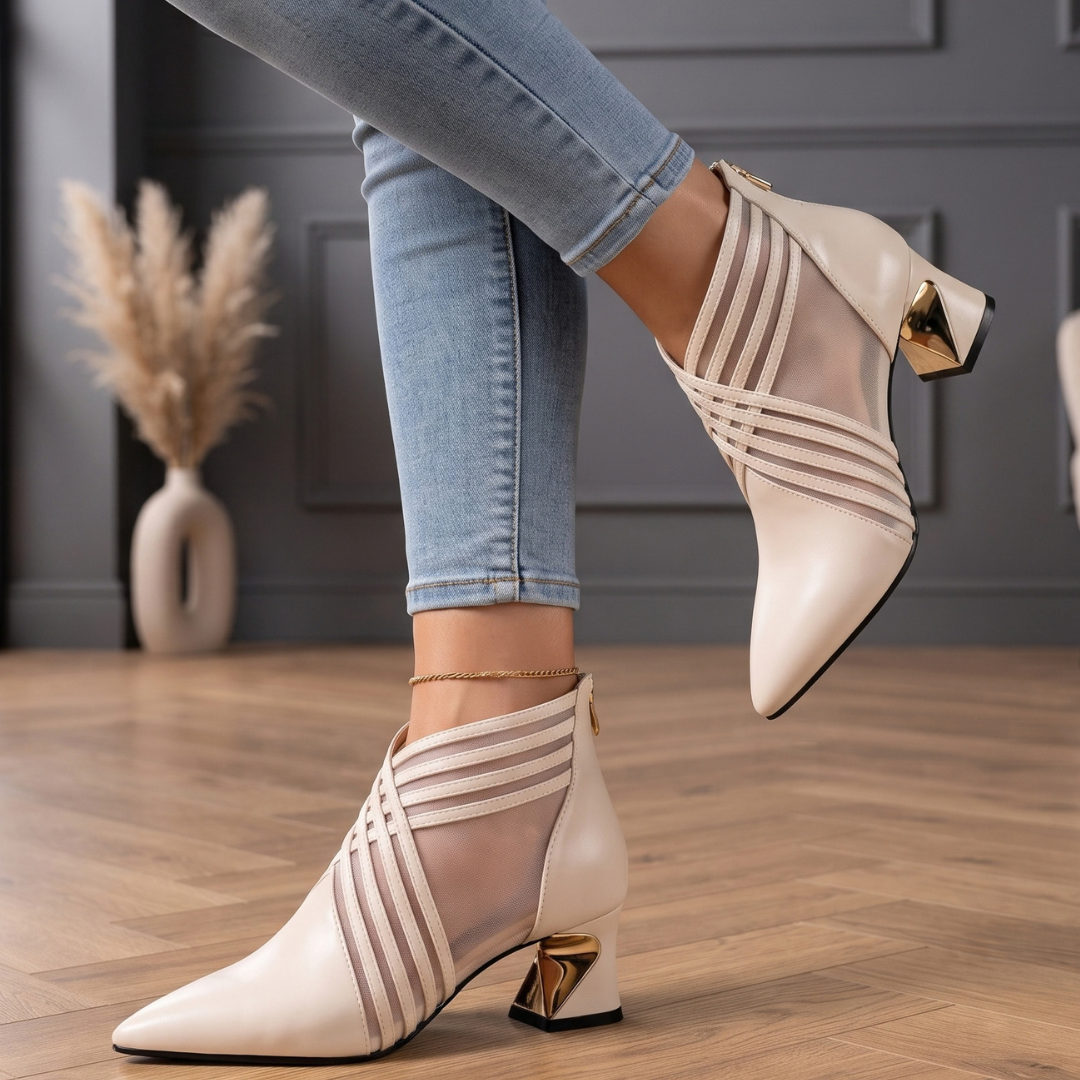 The Marcella Mesh Ankle Boots