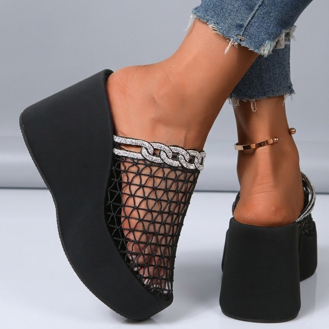 Aura Spark Mesh Wedge