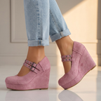 Sadie Double Buckle Wedge