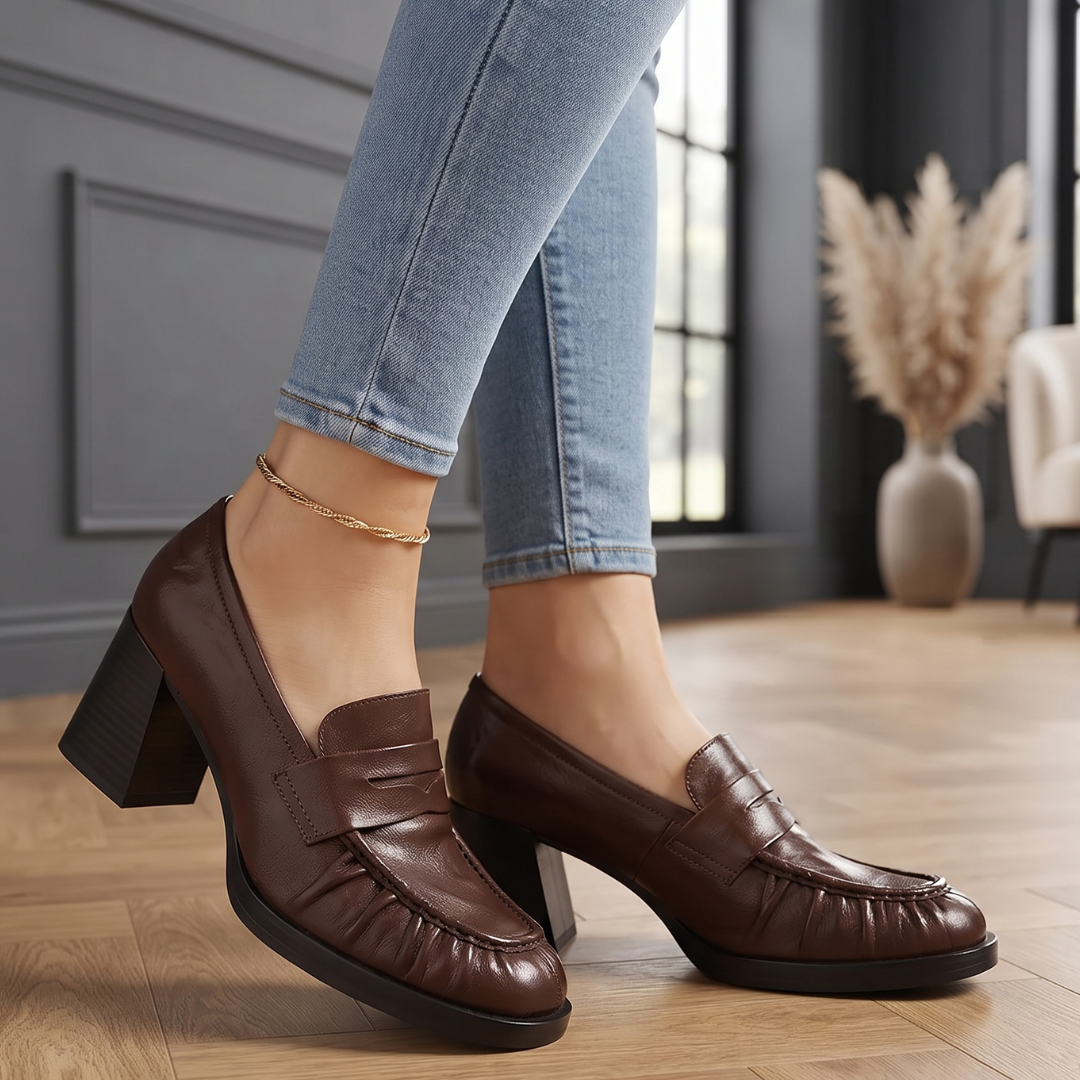 Danica Genuine Leather Heels