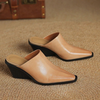 Audrey Genuine Leather Slip-On Mule