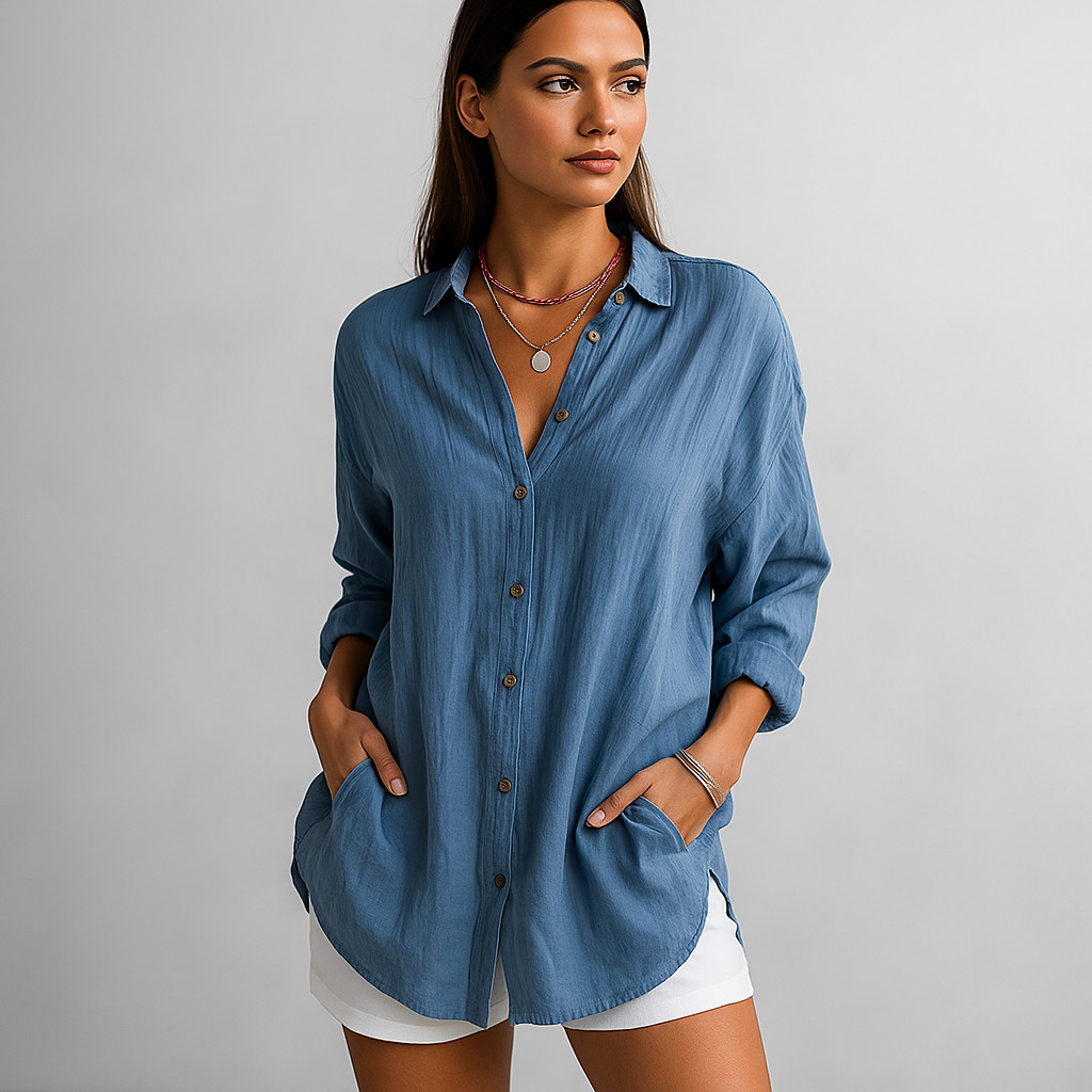 Elena Relaxed Button-Up Shirt