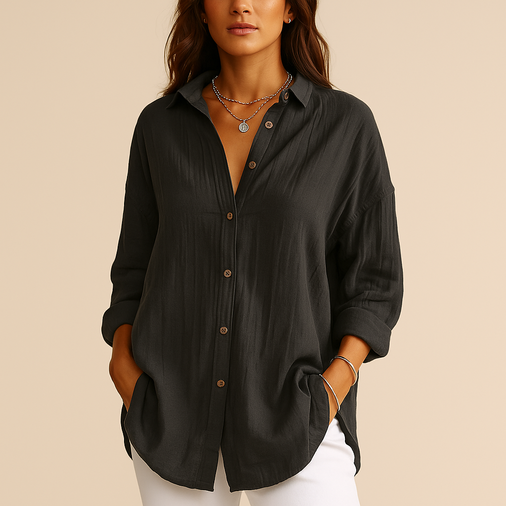 Elena Relaxed Button-Up Shirt