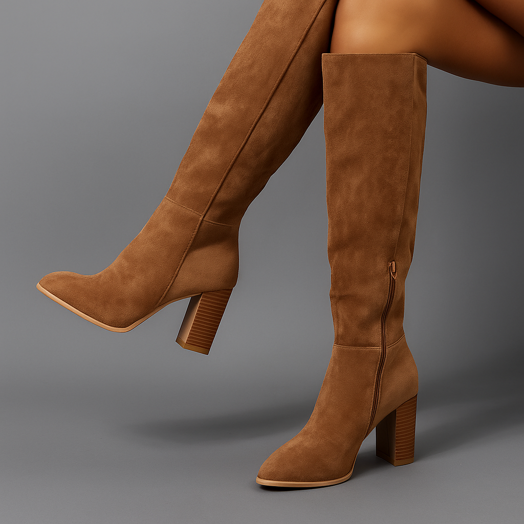 Liana Suede Knee-High Boots