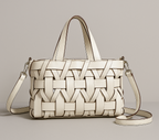 Woven Grace Faux Leather Tote