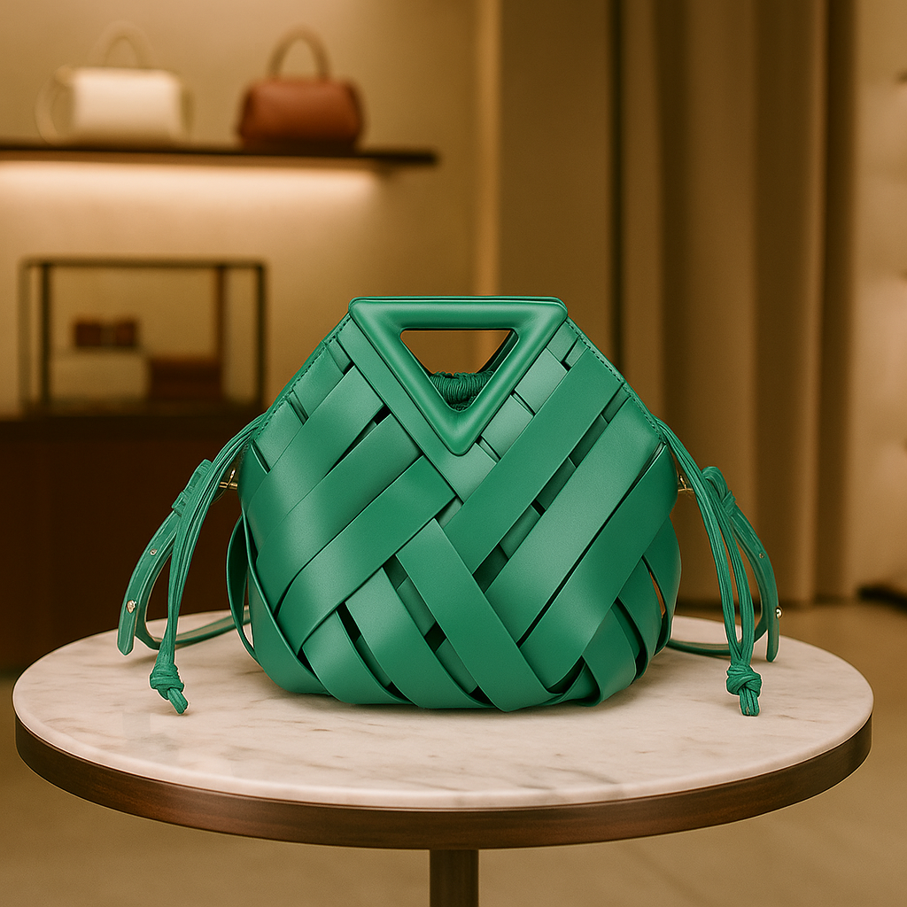 Luna Woven Bucket Bag