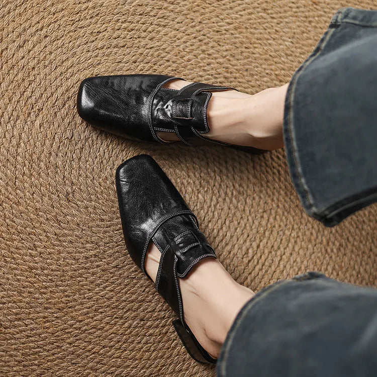 Maribel Genuine Leather Mules