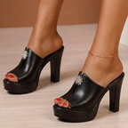 Rhinestone Starburst Heel