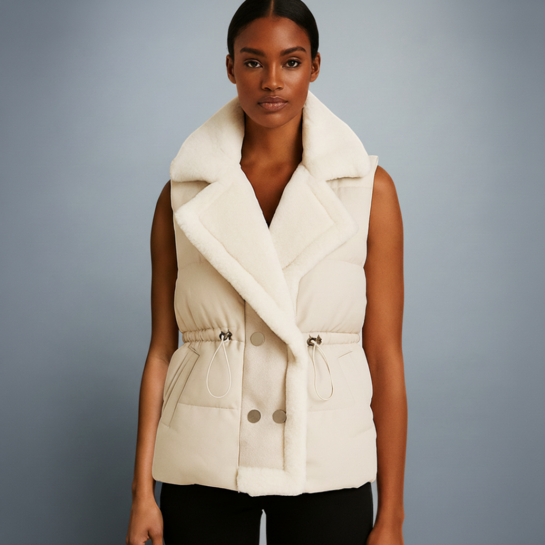 Elena Fleece Puffer Vest