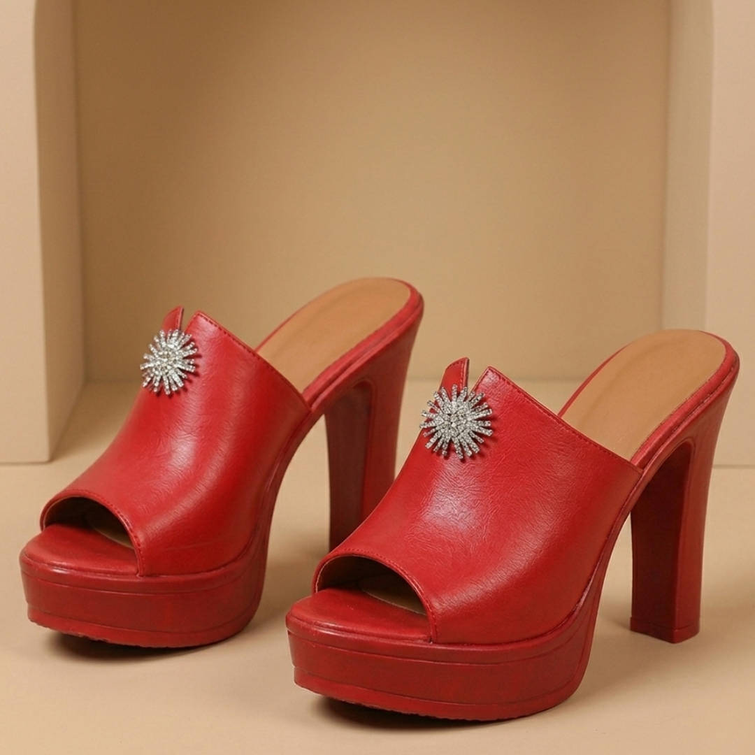 Rhinestone Starburst Heel