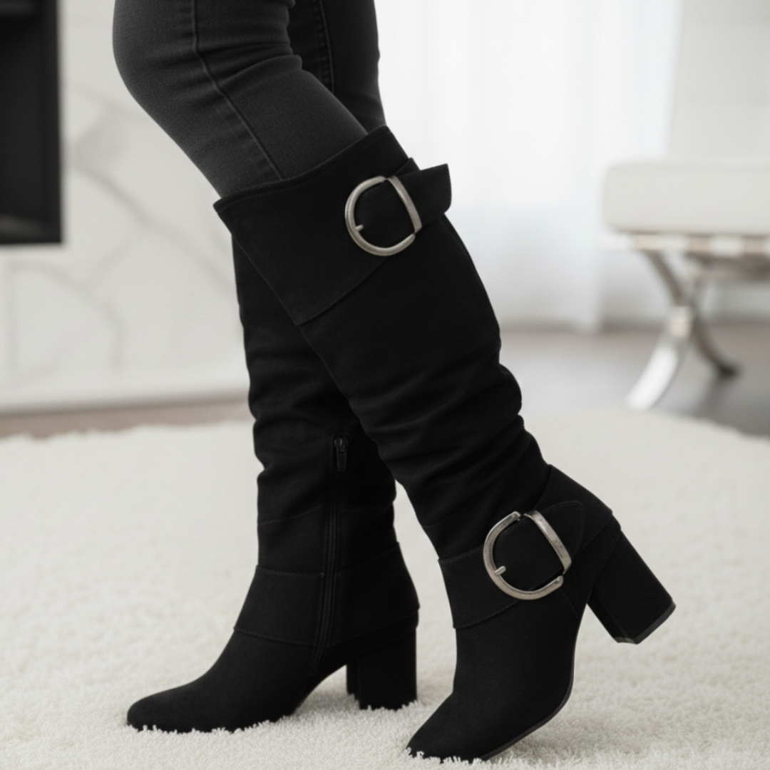 Brielle Double-Buckle Boots
