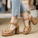 The Brigitte Block Sandal