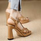 The Brigitte Block Sandal