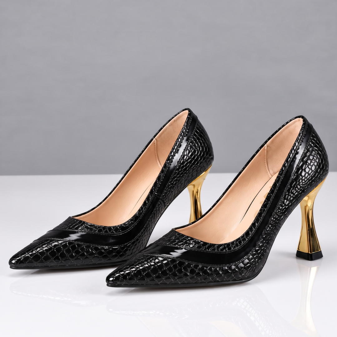 The Livianna Metallic Heels