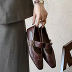 Madison Genuine Leather Mary Jane Heels