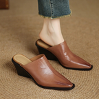 Audrey Genuine Leather Slip-On Mule