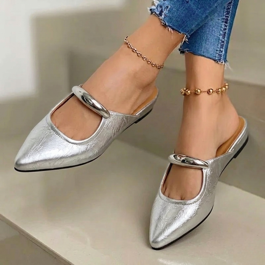 Aria Statement Buckle Mule