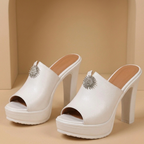 Rhinestone Starburst Heel