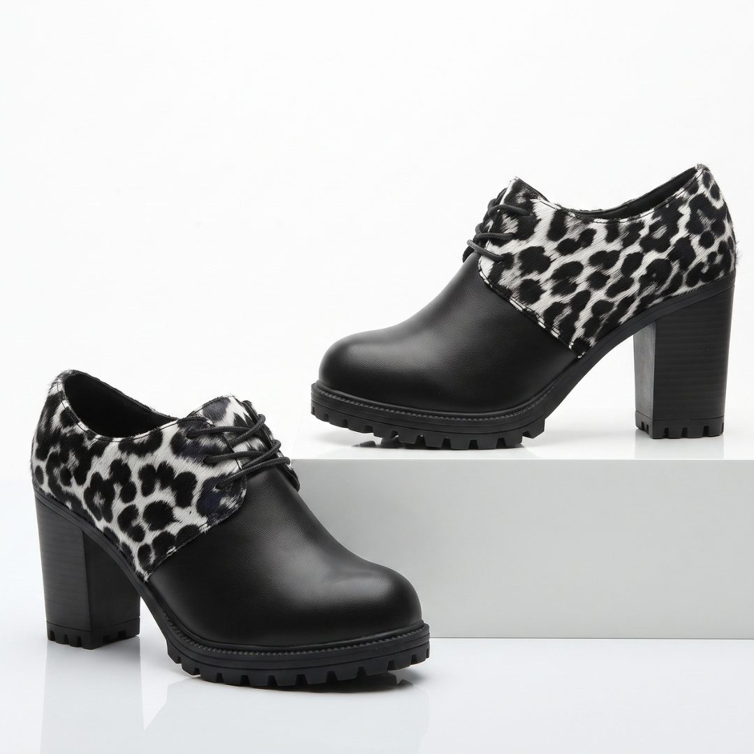 Hadley Leopard Platform Oxford