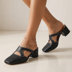 Celine Cutout Leather Mule