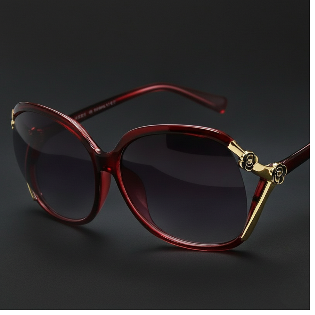 Velvet Rose Gold-Accent Sunglasses
