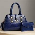 Verona Croc Handbag Set