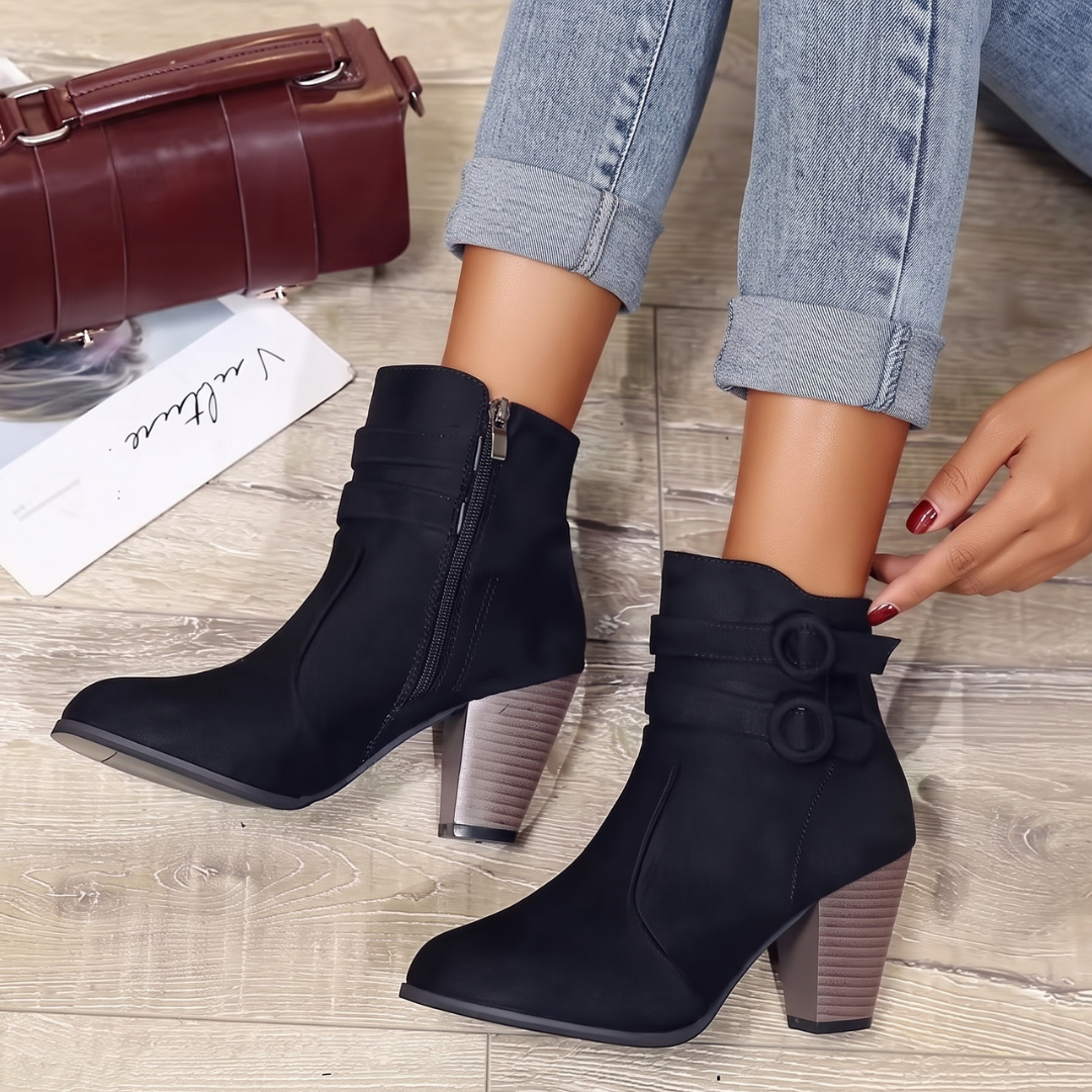 The Loretta Buckle Bootie
