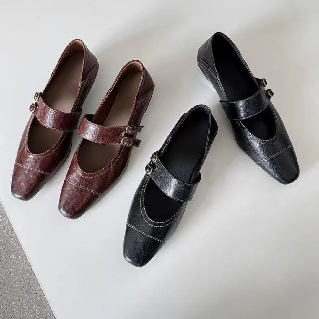 Madison Genuine Leather Mary Jane Heels
