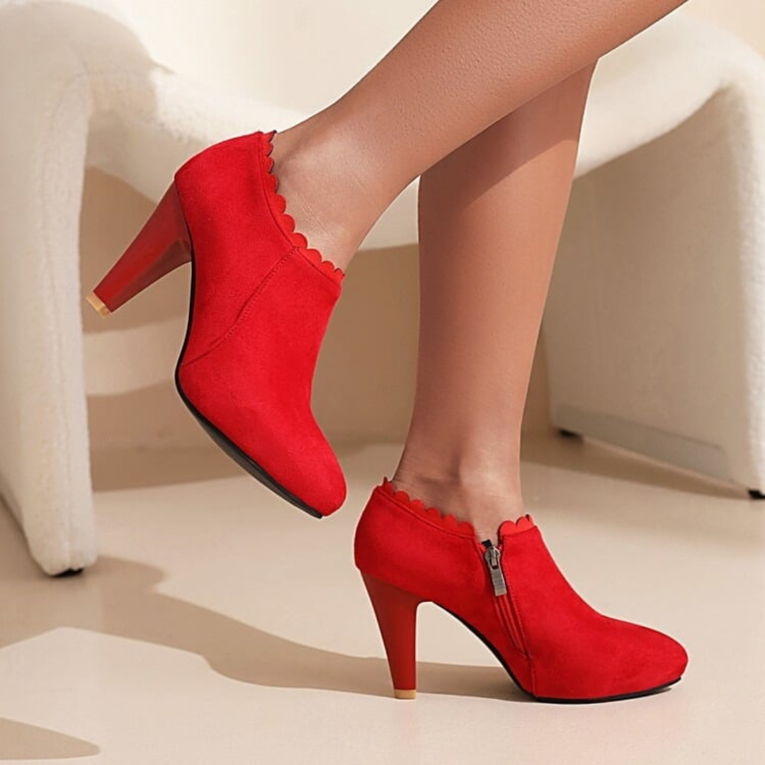 Evelyn Pedal Suede Heel