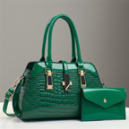 Verona Croc Handbag Set