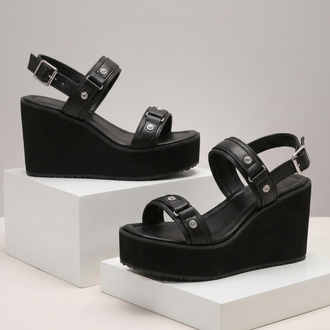 Brooklyn Studded Wedge
