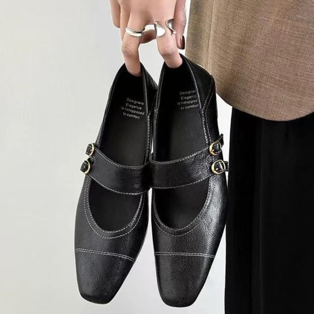 Madison Genuine Leather Mary Jane Heels