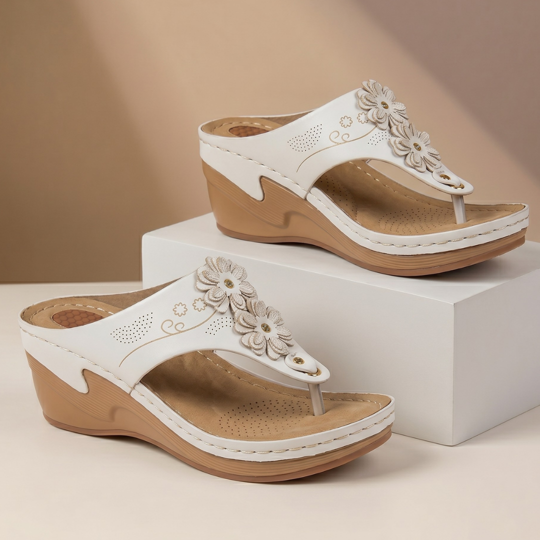 Jasmine Floral Wedge
