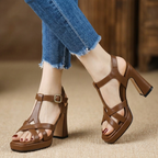The Brigitte Block Sandal