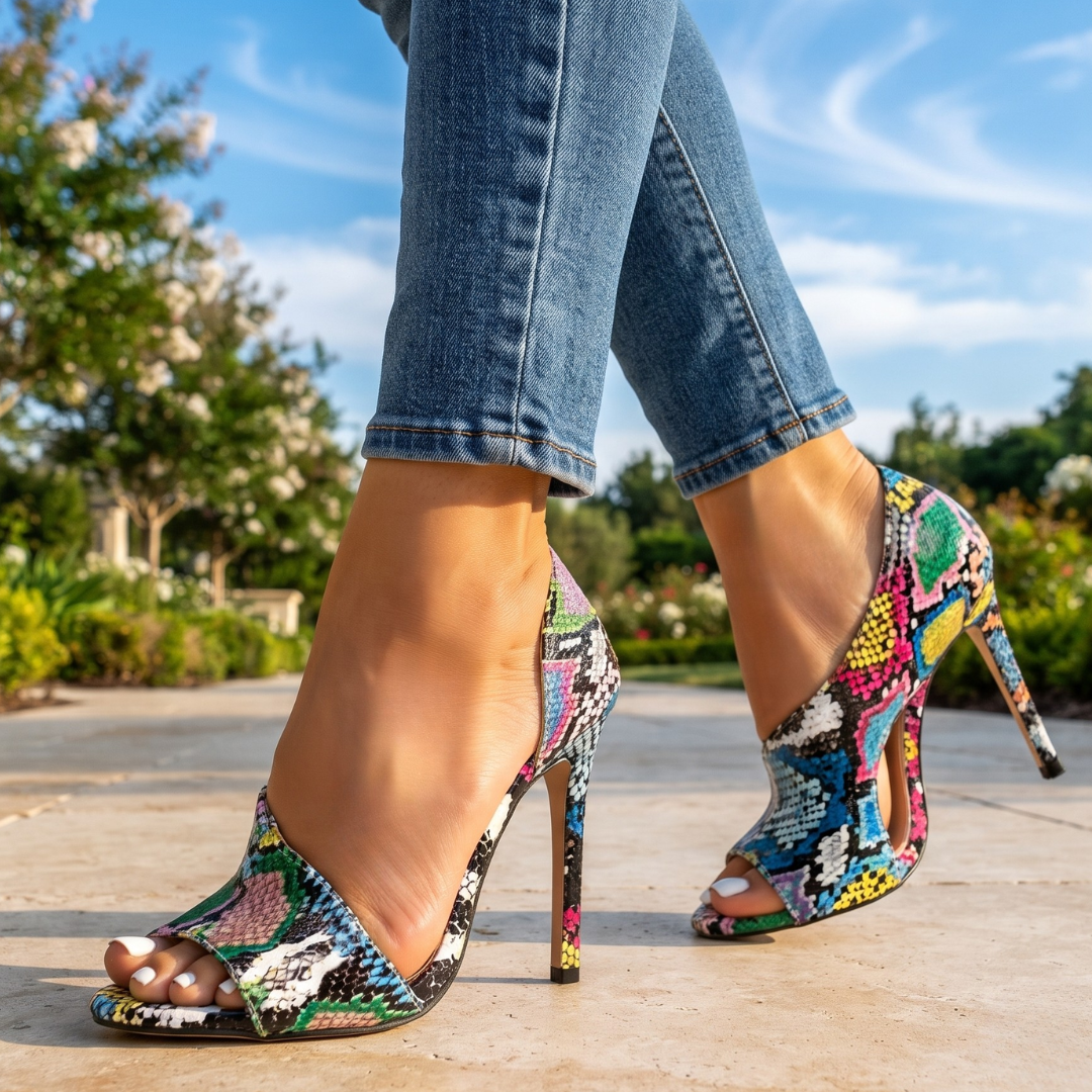The Maren Open-Toe Heel