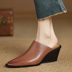 Audrey Genuine Leather Slip-On Mule
