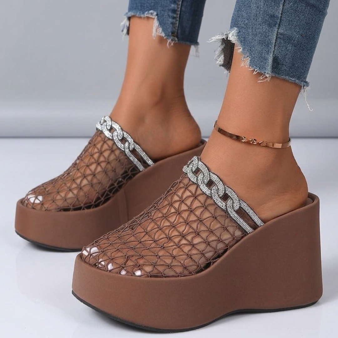 Aura Spark Mesh Wedge