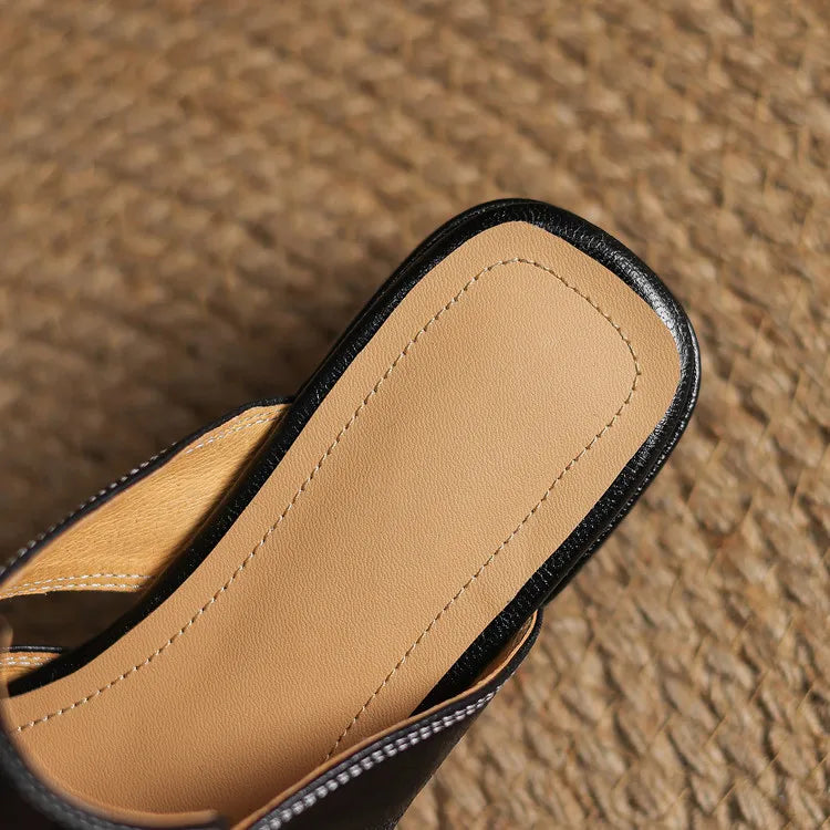 Maribel Genuine Leather Mules