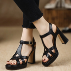The Brigitte Block Sandal