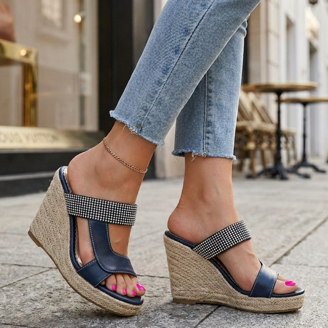 Marbella Rhinestone Wedge