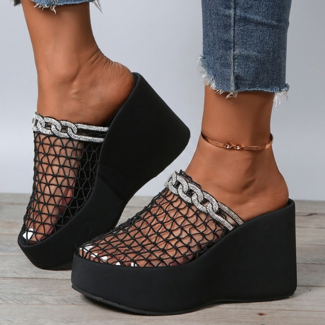 Aura Spark Mesh Wedge