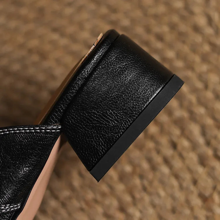 Maribel Genuine Leather Mules