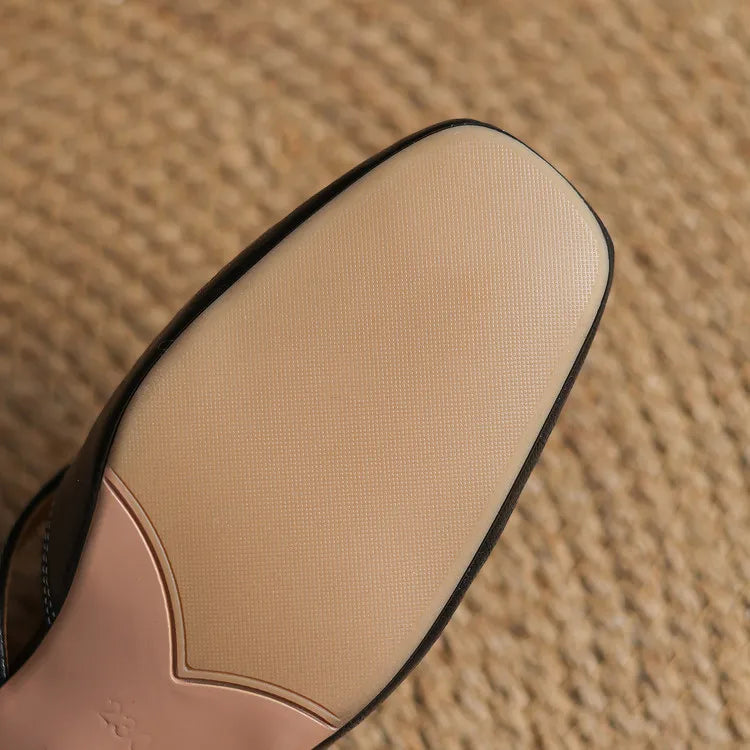 Maribel Genuine Leather Mules